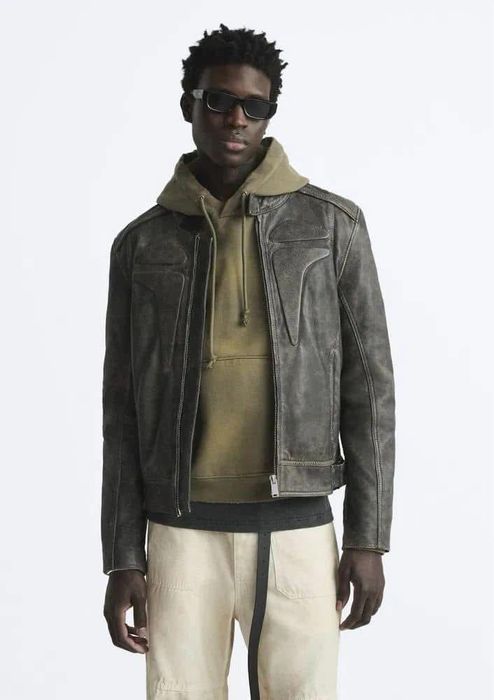 Geaca Zara, din piele naturala. Noua!