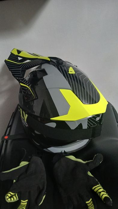 Casca motocross+ manusi