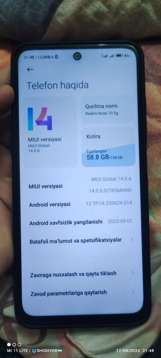 Redmi note 10 5g