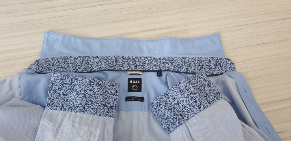 Hugo Boss Len / Organic Cotton Slim  / 42 - L - 16 /1/2 НОВО! ОРИГИНАЛ