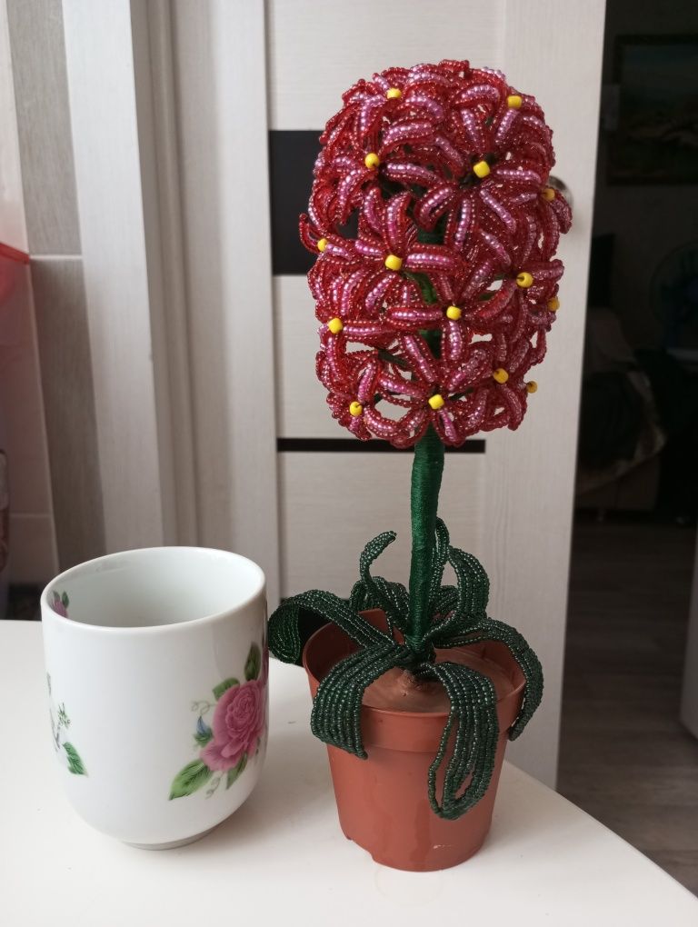 Цветок Гиацинт из бисера