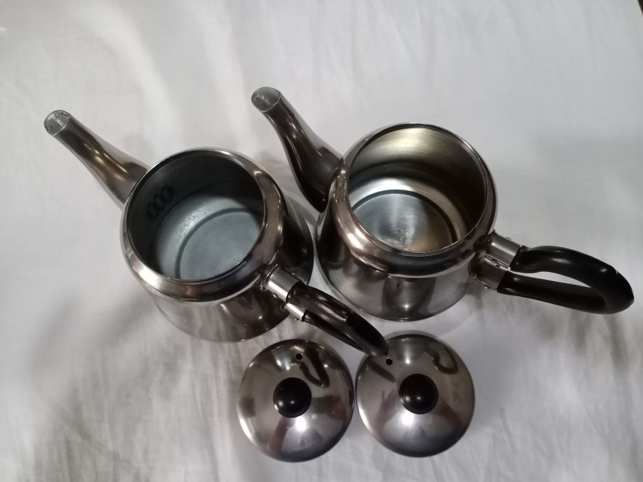 Чайники и ложки мельхиоровые,алюминиевый