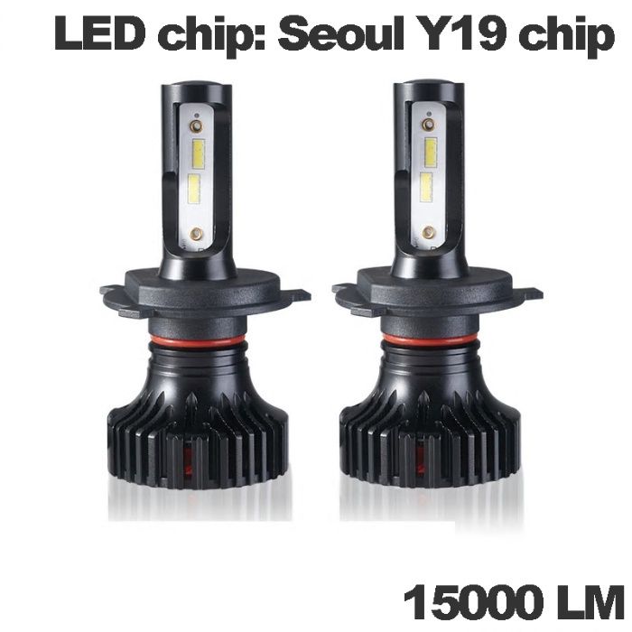 Лед Крушки H4 H7 H1 HB3 HB4 Seoul Y19 chip led крушки