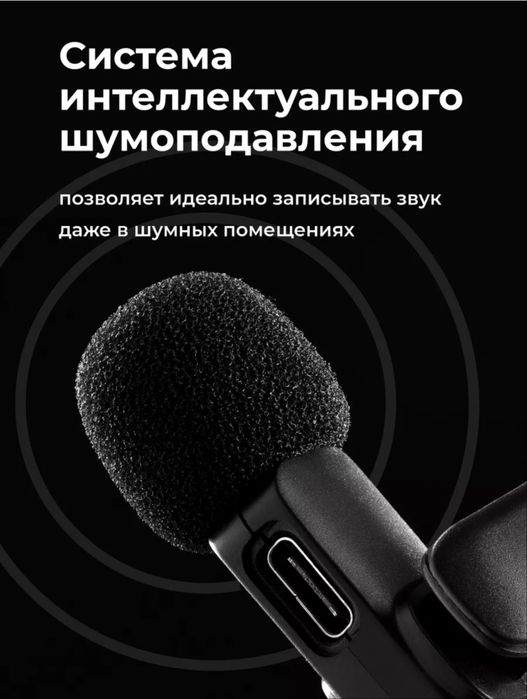 Беспроводные микрофоны 2 шт Type C