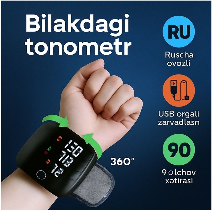 Qon bosimini oʻlchash uchun asbob - qariyalar uchun