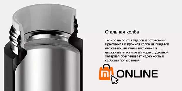 Качественный термос Xiaomi Mi Mijia 350ml, Thermos/termos Mi, оригинал