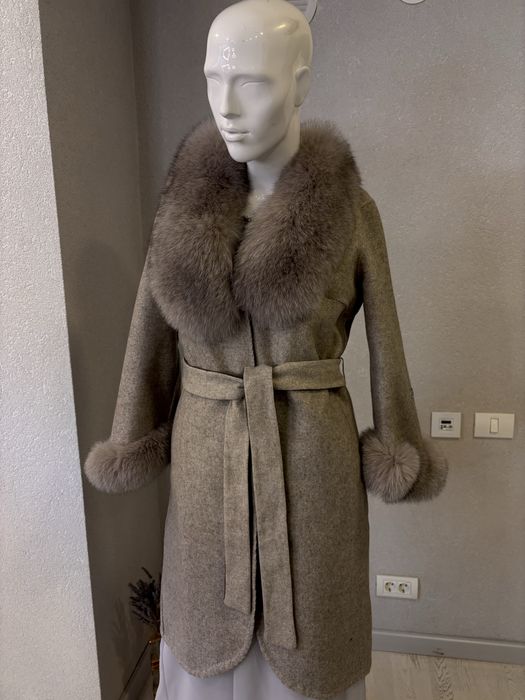 Palton Alpaca cu blana naturala