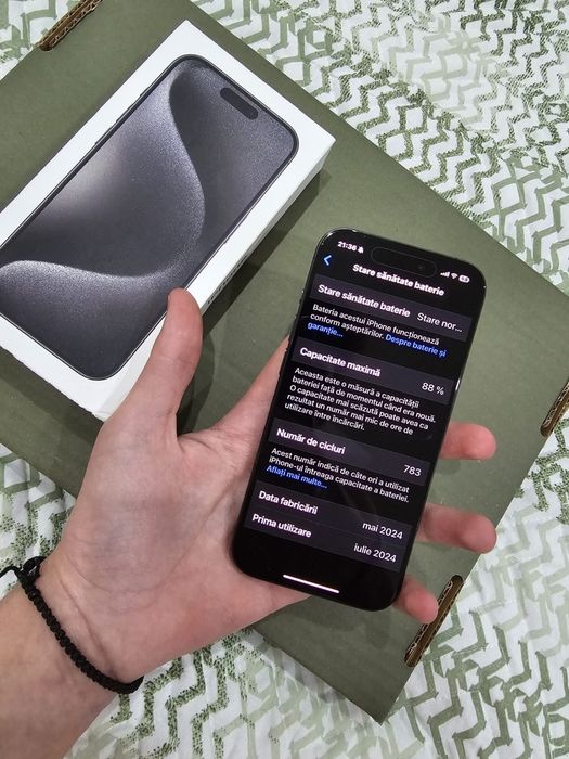 Vand iphone 15 pro 128 GB black titanium