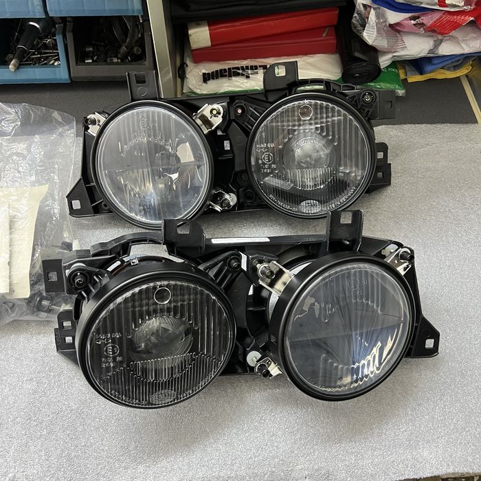 Новые ориг фары HELLA BLACK bmw e34 e32 бмв е34 е32