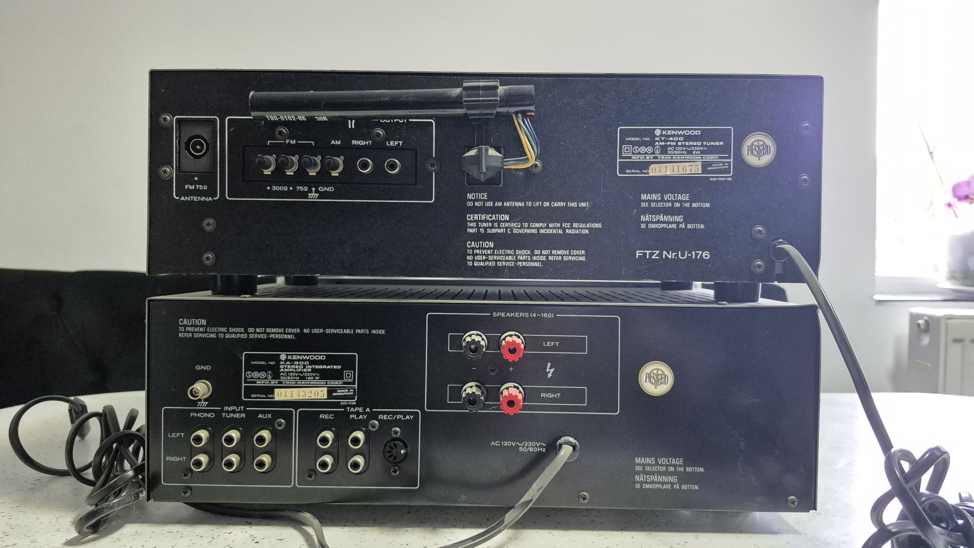 Amplificator Kenwood KA-30 și tuner Kenwood KT-400
