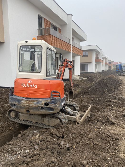 Lucrari cu miniexcavator ,Inchiriez escavator