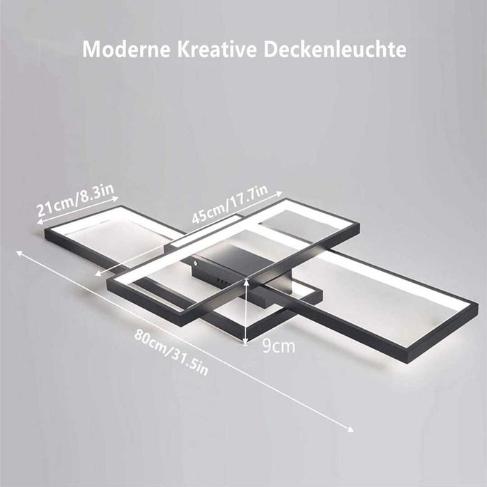 Lustra Dimabila Model Dreptunghiular 59W 2700-6500K