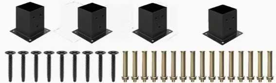 Комплект 4бр стъпки за Пергола, ограда от Тежка Сплавена Стомана НОВ