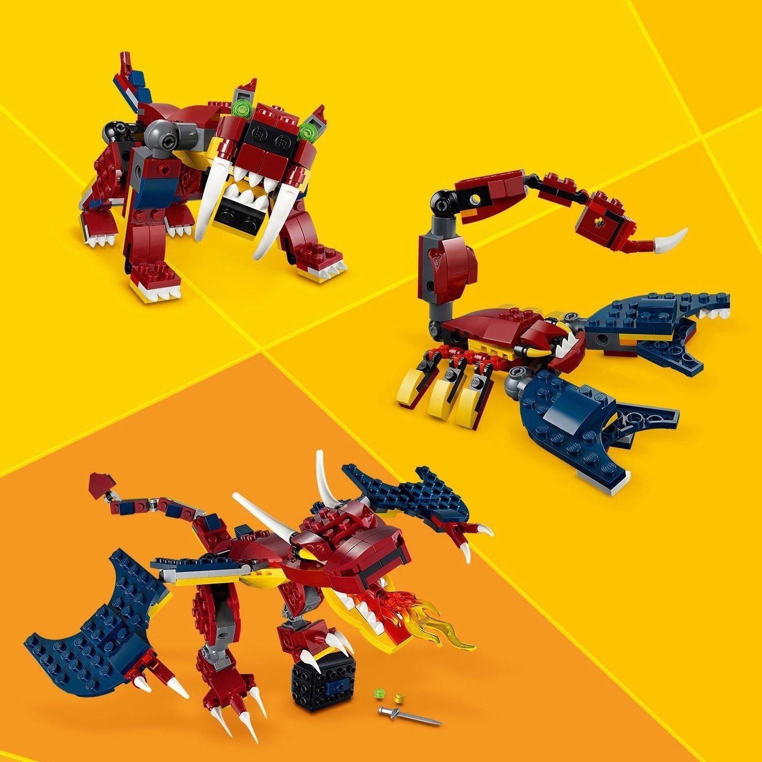 Лего creator 3 в 1 Огненный дракон 31102