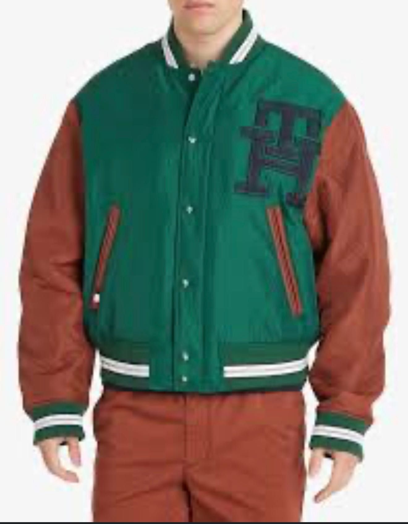 Tommy Hilfiger Colour-Blocked Varsity Jacket.