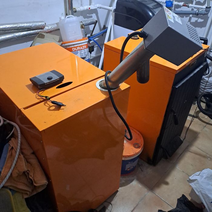 Cazan lemne, peleti, cărbune. 36 kw