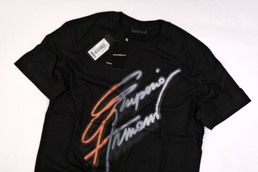 ПРОМО Emporio Armani-L и XL-Оригинална черна тениска- органичен памук