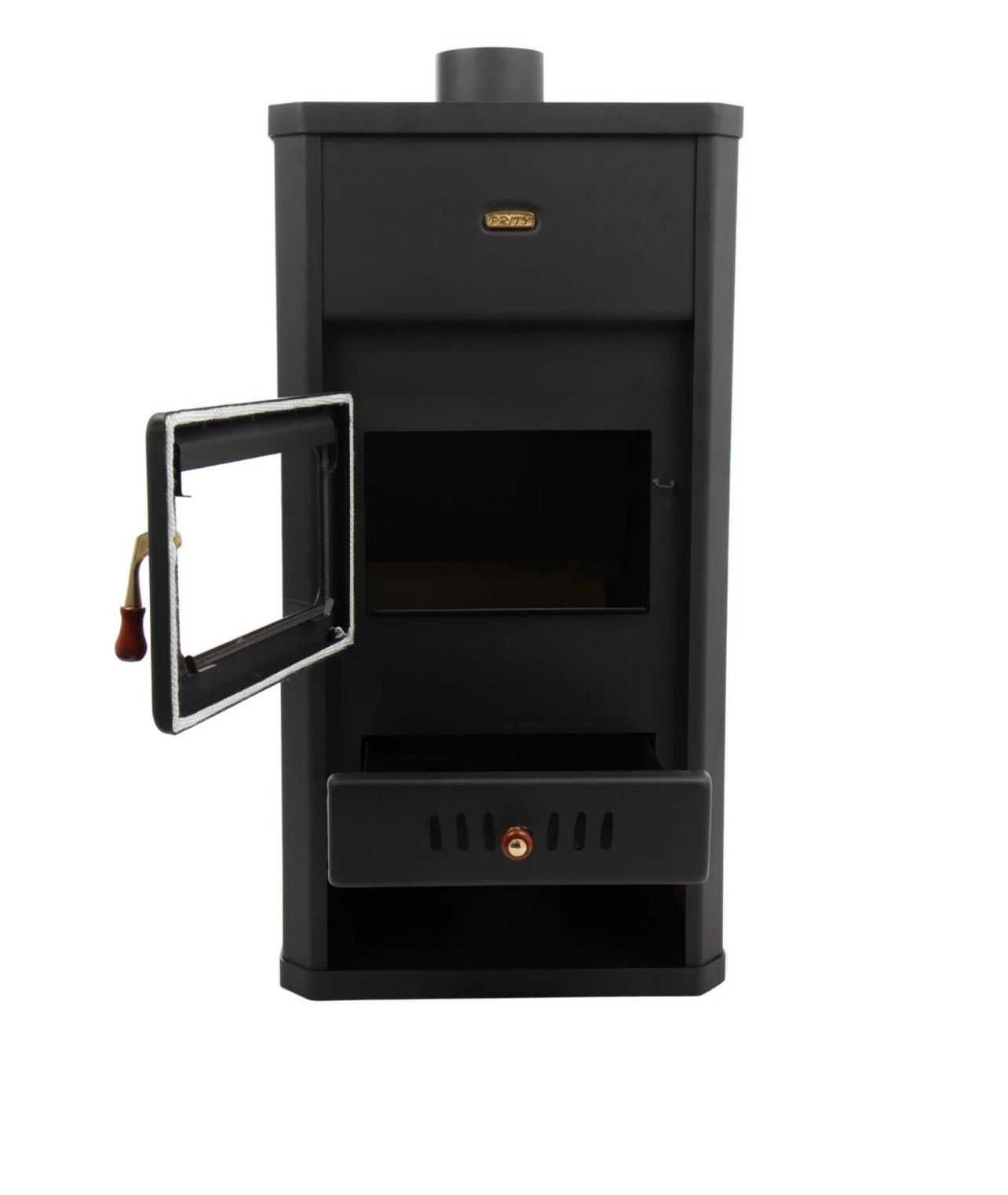 Șemineu / Sobă pe lemne Prity S3 W13 cu boiler și plită