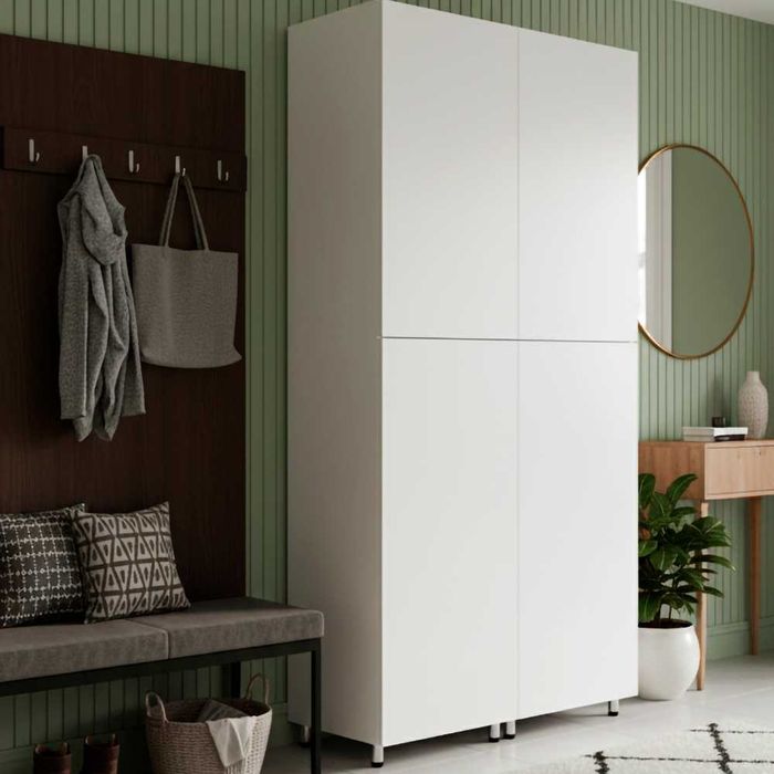 Белый распашной шкаф / Oq Shkaf / Kiyim shkafi / Шкаф для одежды