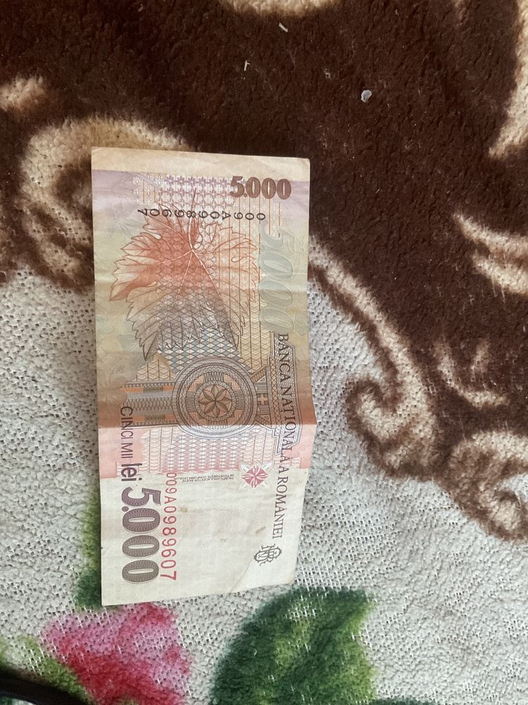 vand bancnota veche de 5000 lei