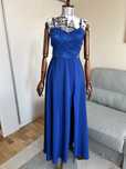 Rochie lunga de ocazie albastru regal S