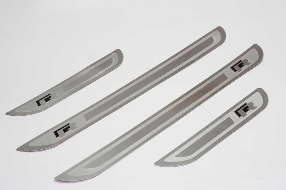 Set 4 ornament inox prag R-line pt gama VW,Audi,Skoda,Seat