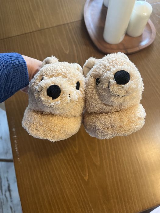 Меки и топли пантофки с мече / 22 р-р