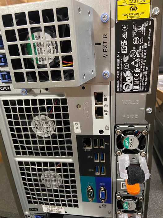 Dell T640 2*Xeon Gold 6150 36c/72t, 128GB DDR4, GPU, RAID сървър ML AI