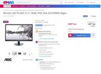 Monitor LED AOC 21.5", Wide, FHD, VGA, E2270SWN , nou la cutie