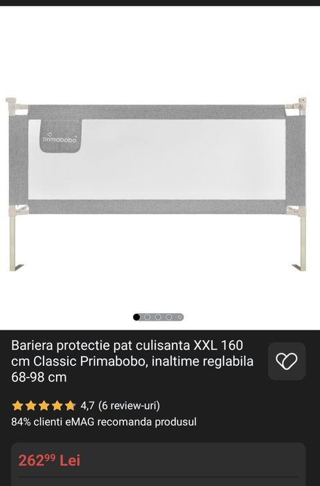 Protecție laterala pat,160 cm