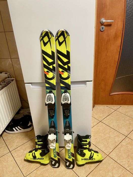 Schiuri copii 110 cm volkal cu clapari set skiuri