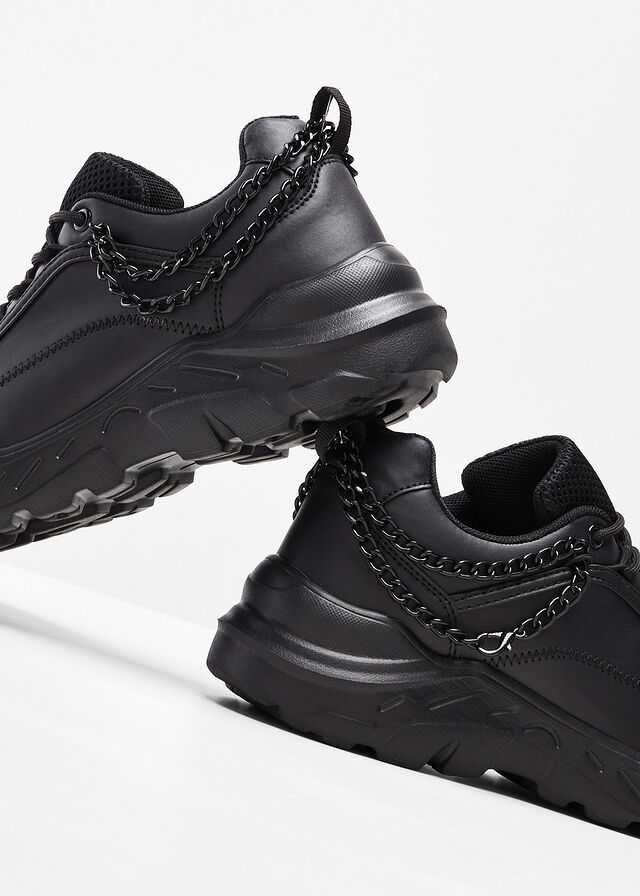 Pantofi casual chuncky negru, marime 38, Bonprix