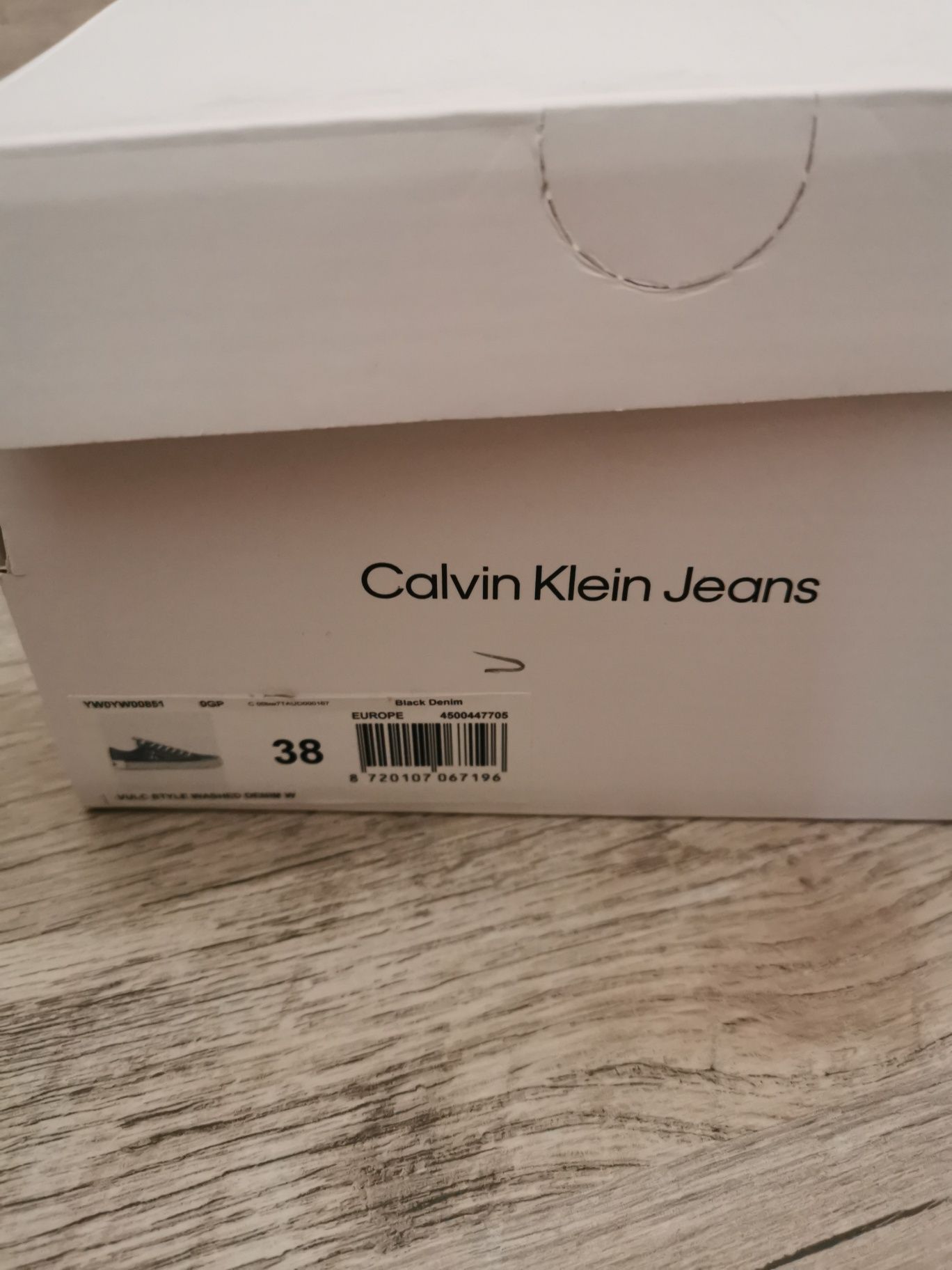 Teniși Calvin Klein Jeans Vulc Style Washed Denim Black