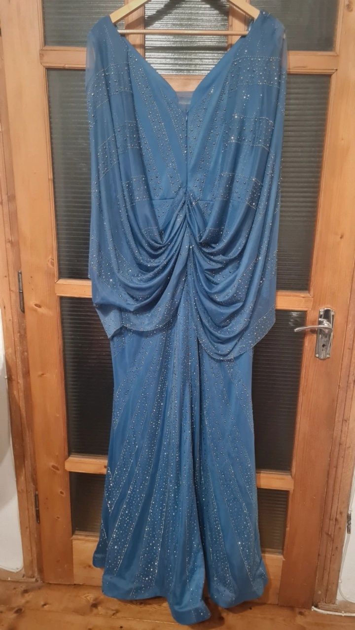 Rochie de Gala Albastra Plus Size