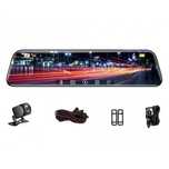 Camera Video Dubla Tip Oglinda D40, cu Night Vision, 10 inch, Full HD