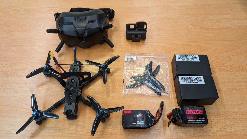 FPV Дрон 5" (Като Нов) + DJI FPV Goggles V1 + Vista + Crossfire