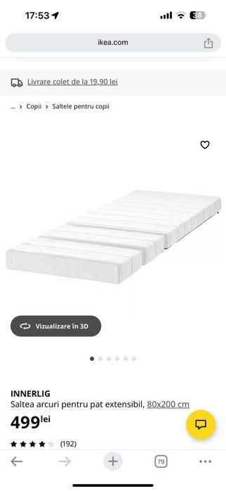 Vand 2 saltele pat copil ikea Innerlig