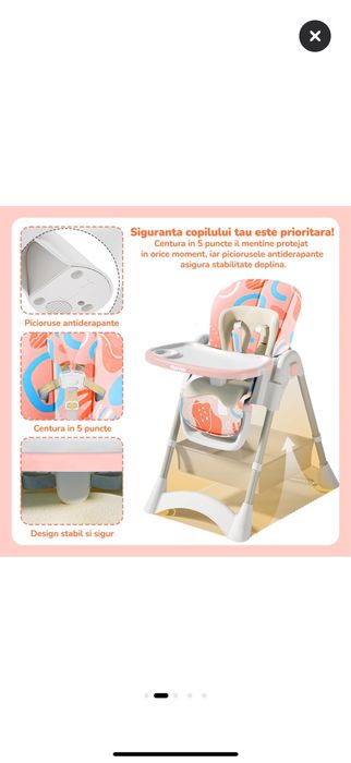 Scaun masa de mancat bebe