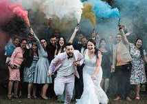 Fumigene artificii colorate sedinte foto nunti petreceri majorate