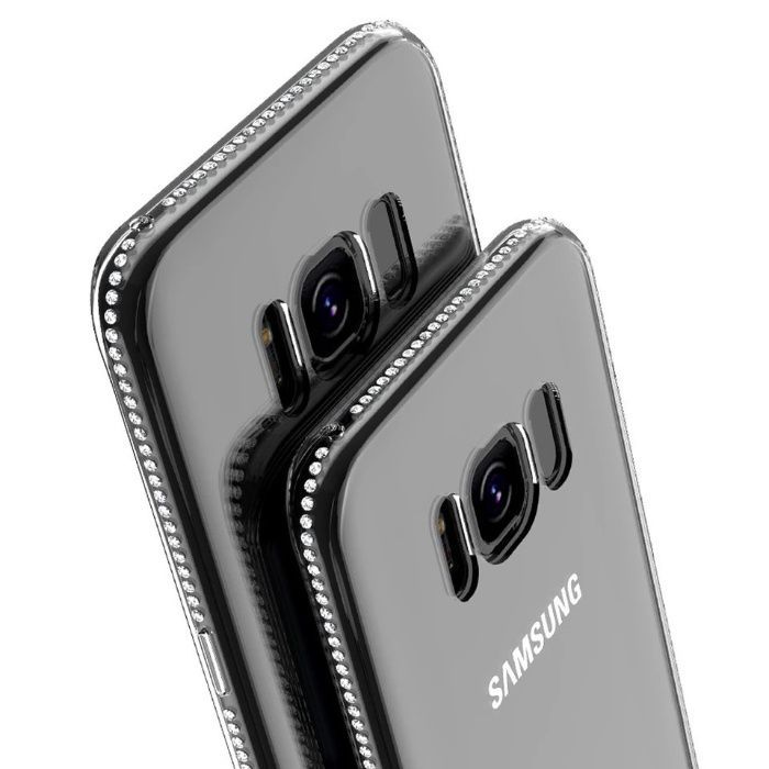 Husa Silicon cu pietricele pt. Samsung Galaxy S8 / S9