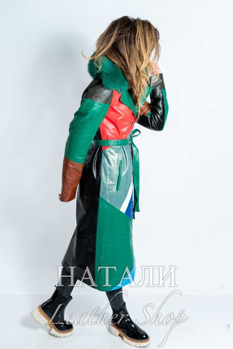 Дамско кожено манто Боряна