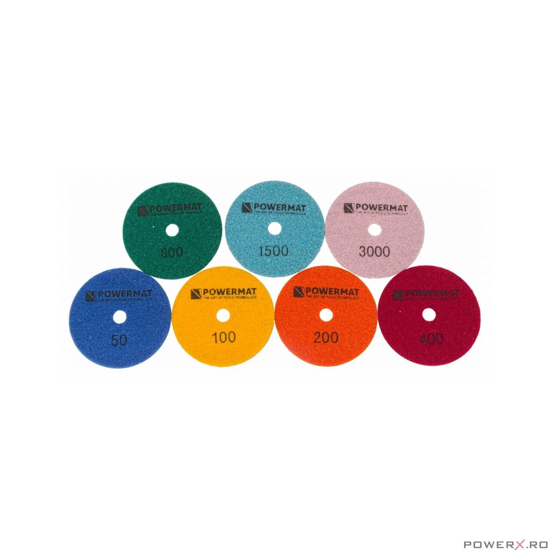Set 7 discuri diamantate pentru slefuit Granulație