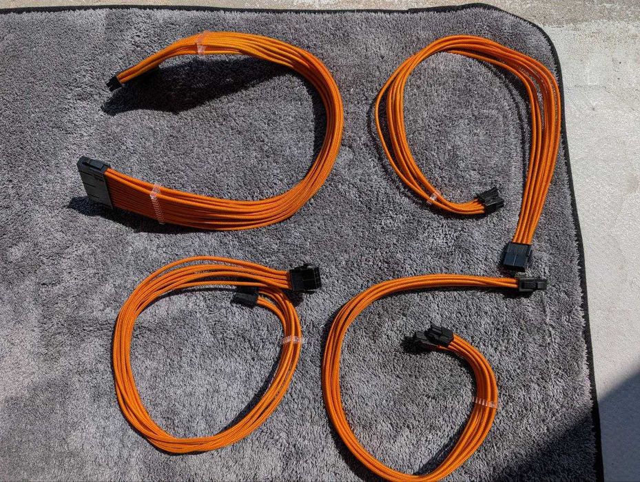 Cablu sursa modding Phanteks Orange (prelungitoare)