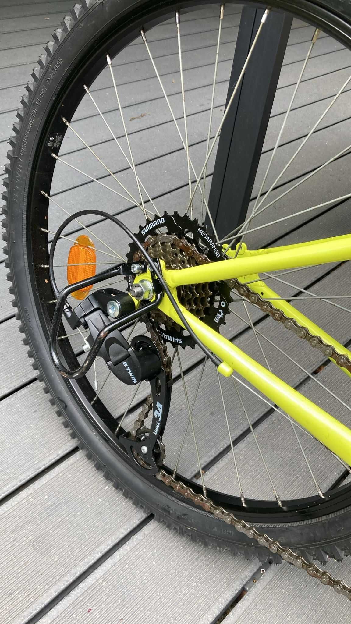 BTWIN Bicicletă MTB ST 500 24" galben copii 135-150 cm (9 - 12 ani)