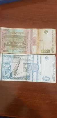 Lot 2 bancnote de 1000 si 500 lei