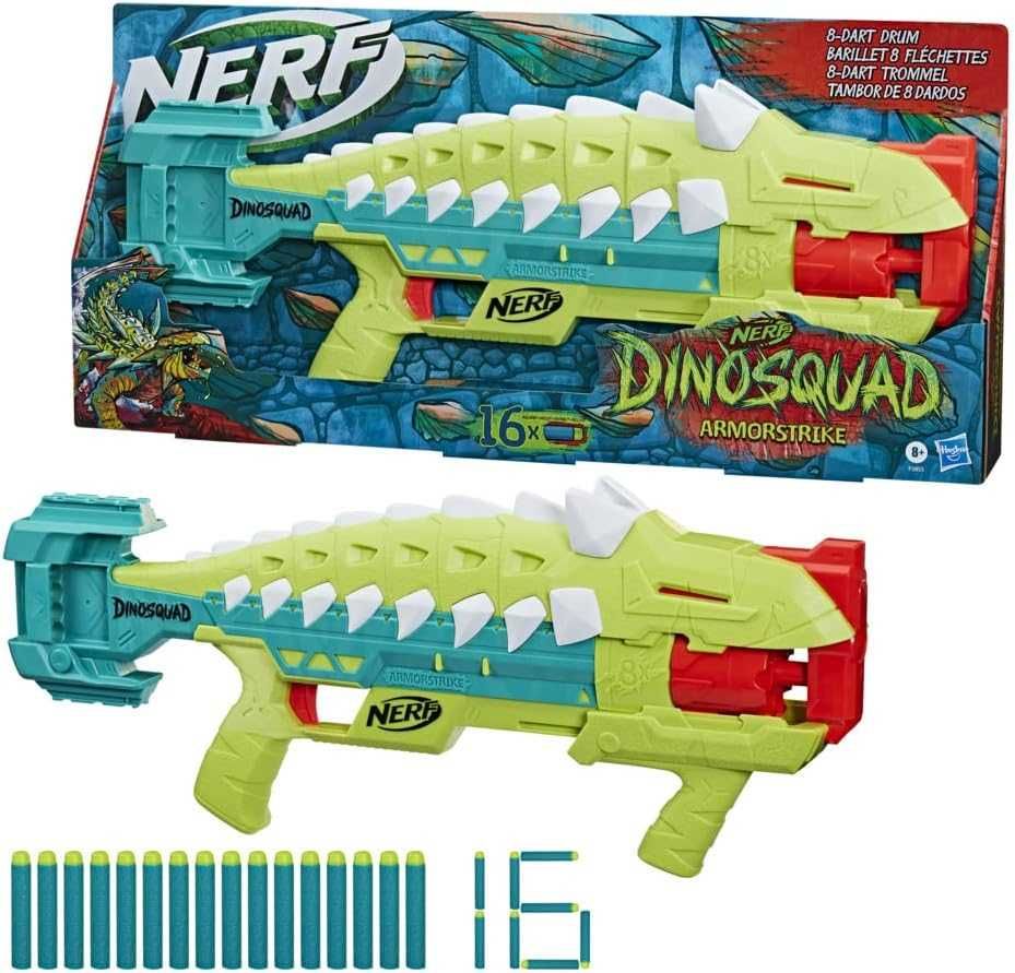 NERF DINOSQUAD бластер ARMOSTRIKE с 16 стрели Нърф Помпа Пистолет