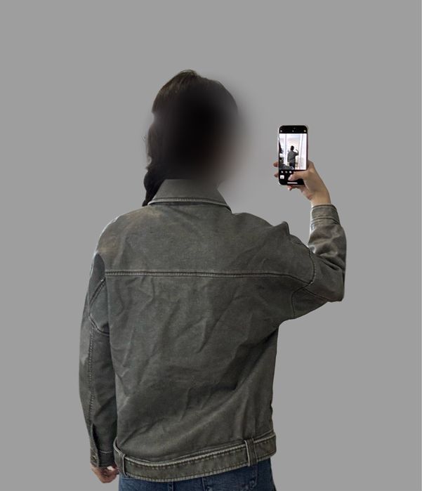 Куртка кожаная оверсайз