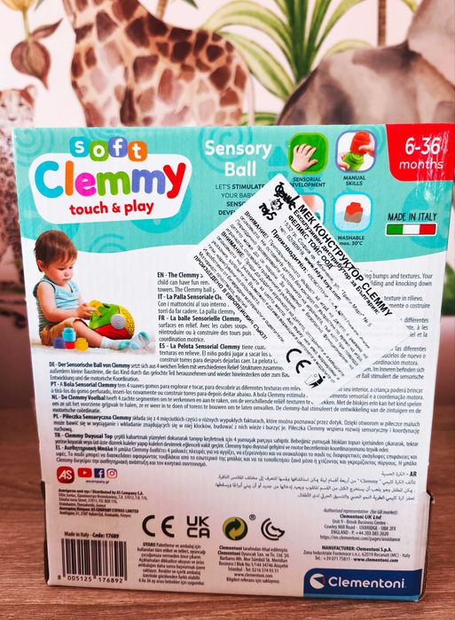CLEMENTONI SOFT Clemmy Куб с различни повърхности и меки форми Sensory