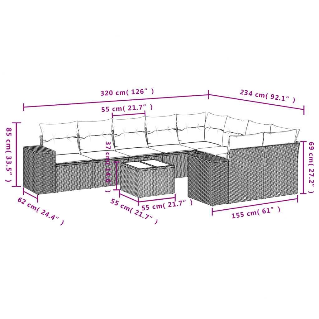 Set mobilier gradina/terasa cu perne canapea/coltar Ratan MONTECELIO
