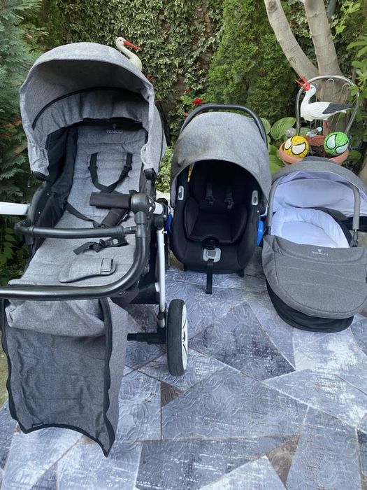 Carucior 3 in 1 Venicci Shadow Grey + Isofix pentru masina